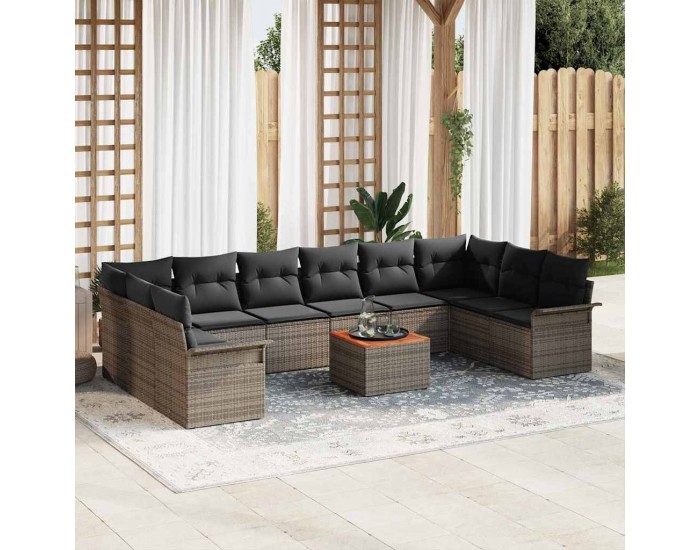 Sonata H Градински Софа Комплект 11 pcs Сив 55 x 55 x 37 см
