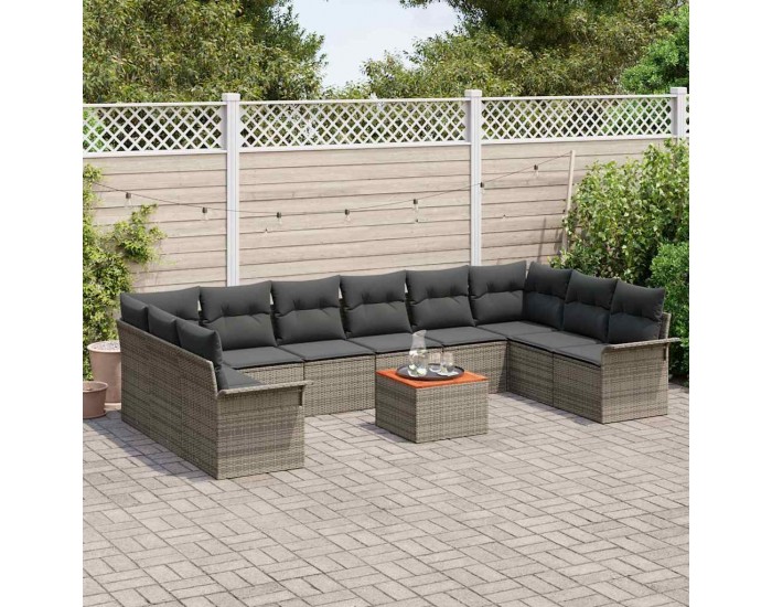 Sonata H Градински Софа Комплект 11 pcs Сив 55 x 55 x 37 см