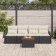 Sonata H Градински Софа Комплект 5 pcs Черен и кремав 55 x 55 x 37 см