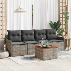 Sonata H Градински Софа Комплект с възглавница 5 pcs Сив 55 x 55 x 37 см - Canapele și bănci de grădină