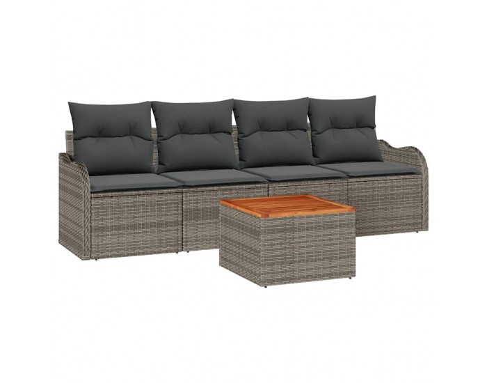 Sonata H Градински Софа Комплект с възглавница 5 pcs Сив 55 x 55 x 37 см