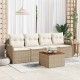 Sonata H Градински Софа Комплект 5 pcs Бежов и кремав 55 x 55 x 37 см