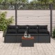 Sonata H Градински Софа Комплект 5 pcs Черно 55 x 55 x 37 см