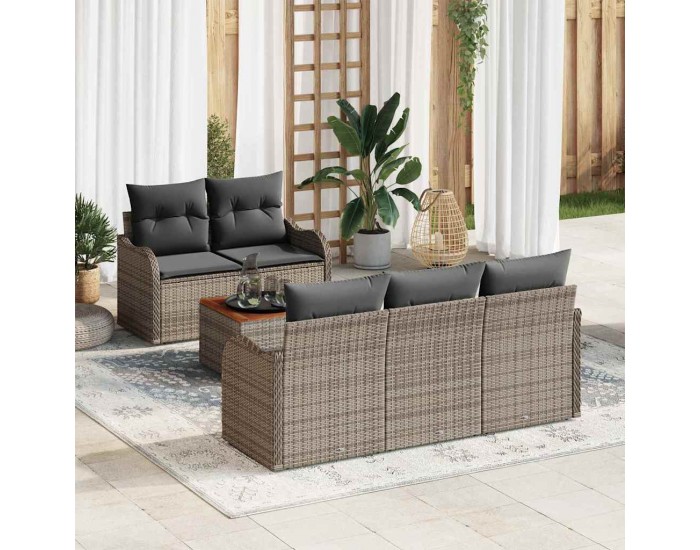 Sonata H Градински Софа Комплект с възглавница 6 pcs Сив 55 x 55 x 37 см