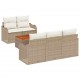 Sonata H Градински Софа Комплект 6 pcs Бежов и кремав 55 x 55 x 37 см