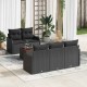 Sonata H Градински Софа Комплект 6 pcs Черно 55 x 55 x 37 см