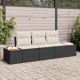 Sonata H Градински Софа Комплект 3 pcs Черно и кремаво 239 x 62 x 85 см