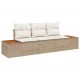 Sonata H Градински Софа Комплект 3 pcs бежово и кремаво 239 x 62 x 85 см