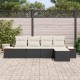 Sonata H Градински Софа Комплект 5 pcs Черно и кремаво 184 x 62 x 85 см