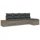 Sonata H Градински Софа Комплект 5 pcs Сив 184 x 62 x 85 см Полиратан