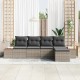 Sonata H Градински Софа Комплект 5 pcs Сив 184 x 62 x 85 см Полиратан