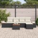 Sonata H Градински Софа Комплект 6 pcs Черно и кремаво 184 x 62 x 85 см
