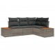 Sonata H Градински Софа Комплект 4 pcs Сив 209 x 154 x 85 см Полиратан