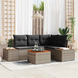 Sonata H Градински Софа Комплект 5 pcs Сив 209 x 154 x 85 см Полиратан - Canapele și bănci de grădină