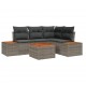 Sonata H Градински Софа Комплект 5 pcs Сив 209 x 154 x 85 см Полиратан