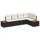 Sonata H Градински Софа Комплект 5 pcs Черно и кремаво 264 x 154 x 85 см