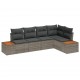 Sonata H Градински Софа Комплект 5 pcs Сив 264 x 154 x 85 см Полиратан