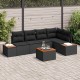 Sonata H Градински Софа Комплект 6 pcs Черно 264 x 154 x 85 см Полиратан