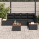 Sonata H Градински Софа Комплект 6 pcs Черно 264 x 154 x 85 см Полиратан