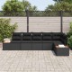 Sonata H Градински Софа Комплект 6 pcs Черно 319 x 154 x 85 см Полиратан