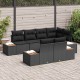 Sonata H Градински Софа Комплект 7 pcs Черно 264 x 154 x 85 см Полиратан