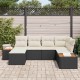 Sonata H Градински Софа Комплект 6 pcs Черно и кремаво 264 x 154 x 85 см