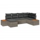 Sonata H Градински Софа Комплект 6 pcs Сив 264 x 154 x 85 см Полиратан