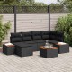 Sonata H Градински Софа Комплект 7 pcs Черно 264 x 154 x 85 см Полиратан