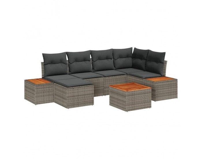 Sonata H Градински Софа Комплект 7 pcs Сив 264 x 154 x 85 см Полиратан