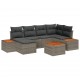 Sonata H Градински Софа Комплект 7 pcs Сив 264 x 154 x 85 см Полиратан