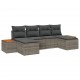 Sonata H Градински Софа Комплект 6 pcs Сив 184 x 62 x 85 см Полиратан