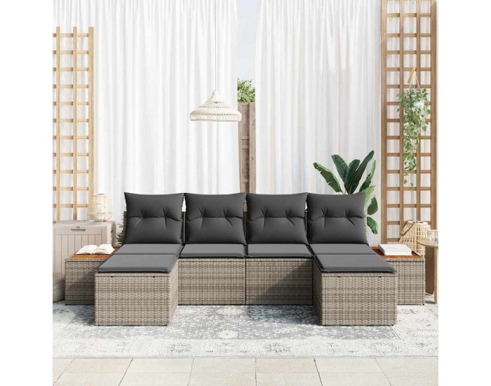 Sonata H Градински Софа Комплект 6 pcs Сив 184 x 62 x 85 см Полиратан