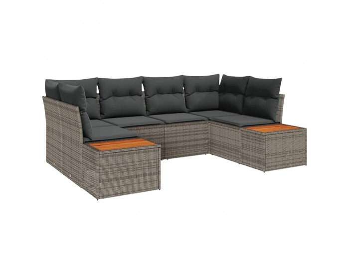 Sonata H Градински Софа Комплект 6 pcs Сив 234 x 154 x 85 см Полиратан