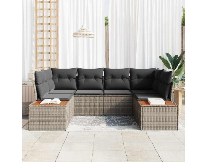 Sonata H Градински Софа Комплект 6 pcs Сив 234 x 154 x 85 см Полиратан