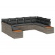 Sonata H Градински Софа Комплект 5 pcs Сив 289 x 209 x 85 см Полиратан