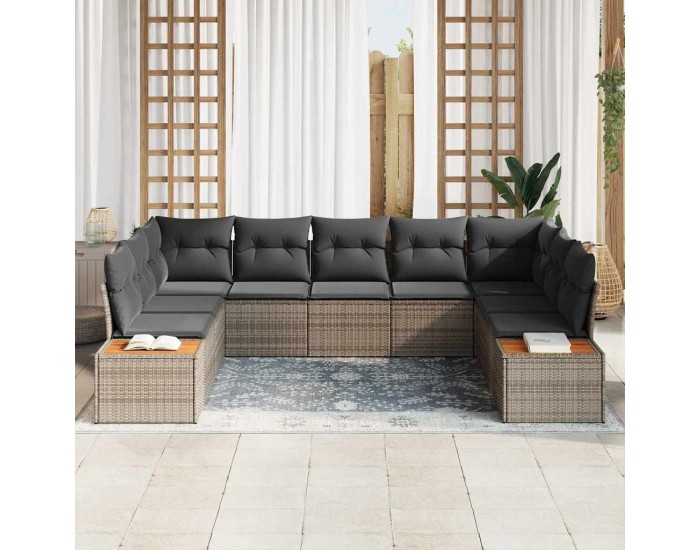 Sonata H Градински Софа Комплект 5 pcs Сив 289 x 209 x 85 см Полиратан
