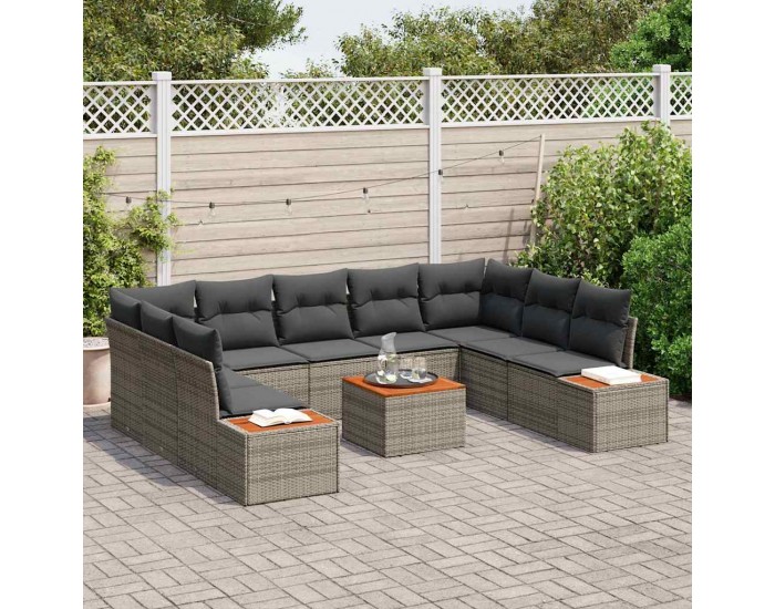 Sonata H Градински Софа Комплект 6 pcs Сив 289 x 209 x 85 см Полиратан
