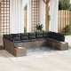 Sonata H Градински Софа Комплект 10 pcs Сив 344 x 209 x 85 см Полиратан