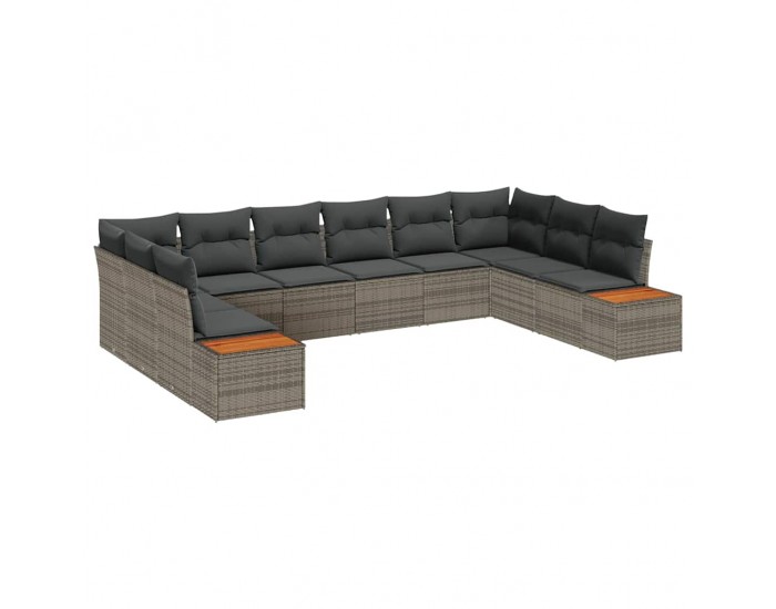 Sonata H Градински Софа Комплект 10 pcs Сив 344 x 209 x 85 см Полиратан