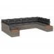 Sonata H Градински Софа Комплект 10 pcs Сив 344 x 209 x 85 см Полиратан