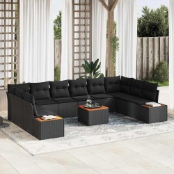 Sonata H Градински Софа Комплект 11 pcs Черно 344 x 209 x 85 см - Canapele și bănci de grădină