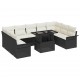 Sonata H Градински Софа Комплект 10 pcs Черно 100 x 55 x 73 см Полиратан