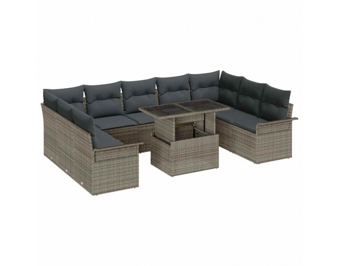 Sonata H Градински Софа Комплект 10 pcs Сив 100 x 55 x 73 см Полиратан