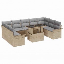 Sonata H Градински Софа Комплект 10 pcs Бежово 100 x 55 x 73 см - Canapele și bănci de grădină