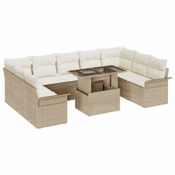 Sonata H Градински Софа Комплект 10 pcs Бежово 100 x 55 x 73 см - Canapele și bănci de grădină