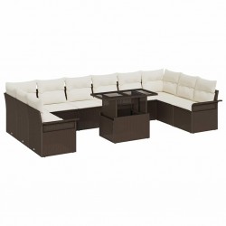 Sonata H Градински Софа Комплект 11 pcs Кафяво 100 x 55 x 73 см - Canapele și bănci de grădină
