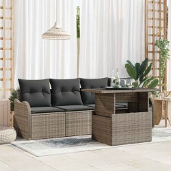 Sonata H Градински Софа Комплект 5 pcs Сив 100 x 55 x 73 см Полиратан - Canapele și bănci de grădină