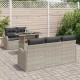 Sonata Set de canapele pentru grădină 6 buc. Gri deschis Poli Rattan