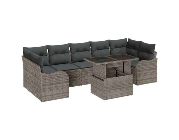 Sonata H Градински Софа Комплект 8 pcs Сив 100 x 55 x 73 см Полиратан