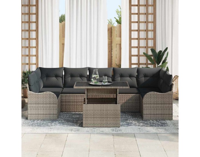 Sonata H Градински Софа Комплект 8 pcs Сив 100 x 55 x 73 см Полиратан